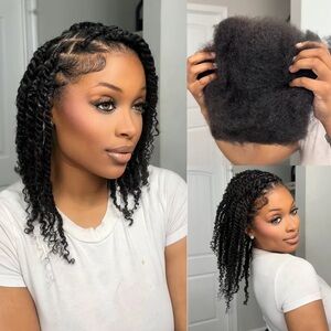 Afro Kinky Bulk Extensions for Braiding dreadlock Dreadlocks Human 12 inch 4 pac